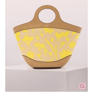 Kate Spade Summerton leather and straw tote